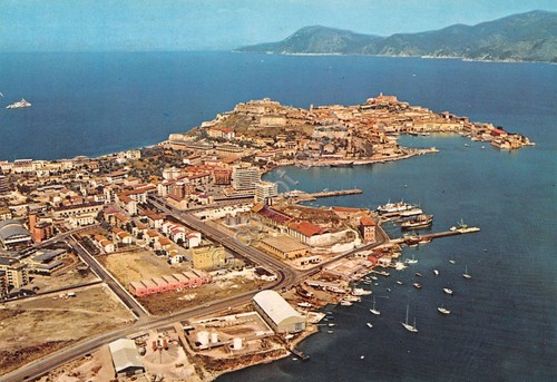 Cartolina Isola d'Elba Portoferraio Veduta aerea anni '90