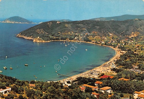 Cartolina Isola d'Elba Procchio panorama aereo 1982 (Livorno)