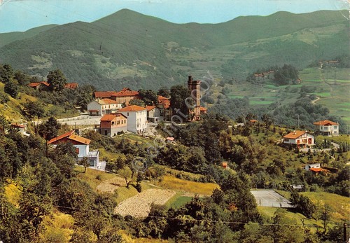 Cartolina Isola del Cantone Frazione Borlasca panorama Timbro Anno Marconiano …