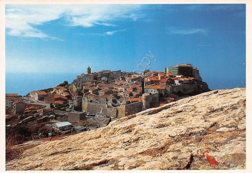 Cartolina Isola del Giglio panorama con castello anni '80