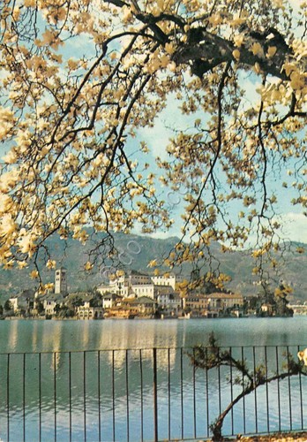 Cartolina Isola San Giulio Lago d'Orta panorama lago e vista …