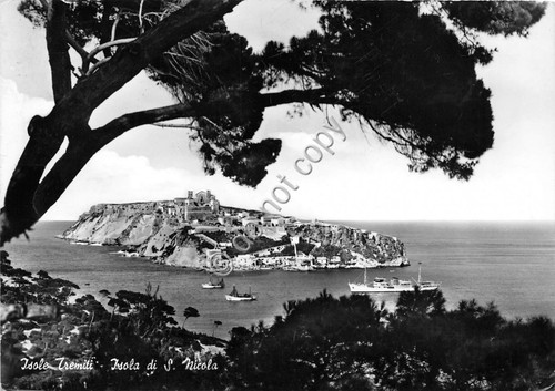 Cartolina Isole Tremiti Isola San Nicola 1969