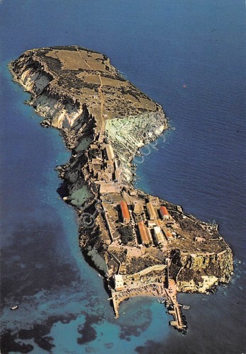 Cartolina Isole Tremiti San Nicola panorama aereo