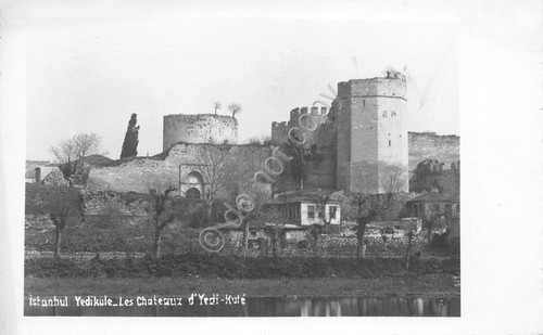 Cartolina Istanbul Yedikule Les Chateaux d'Yedi Kute foto cartolina