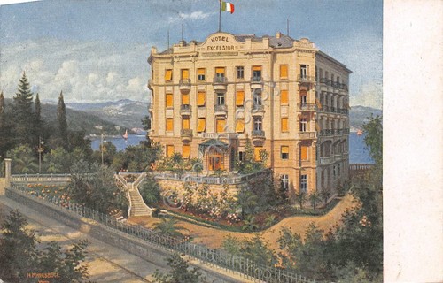 Cartolina Istria Laurana Hotel Excelsior 1924