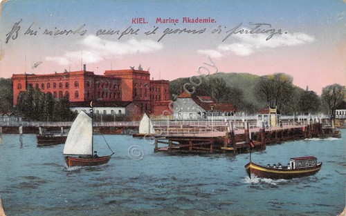 Cartolina Kiel Marine Akademie 1915