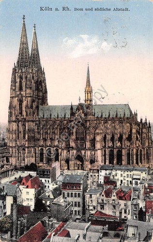 Cartolina Koln Dom und sudliche Altstadt anni '30