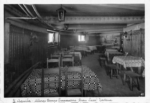 Cartolina L'Aquila Albergo Campo Imperatore Taverna