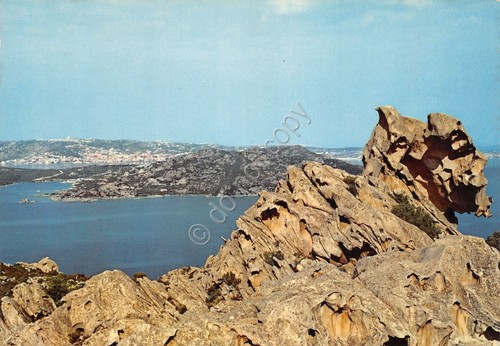 Cartolina La Maddalena panorama da Capo d'Orso