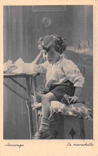 Cartolina la marachella bambino birichino 1940 Somaruga
