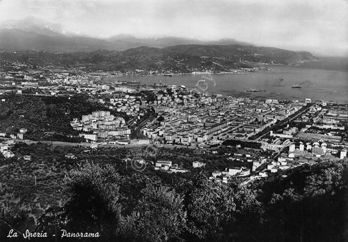 Cartolina La Spezia panorama 1955