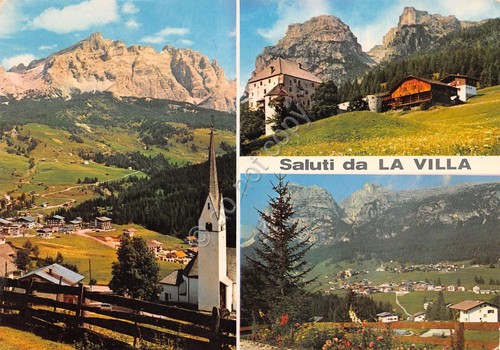 Cartolina La Villa vedute varie 1980 (Bolzano)