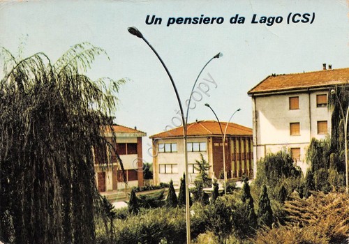 Cartolina Lago Cosenza panorama parziale