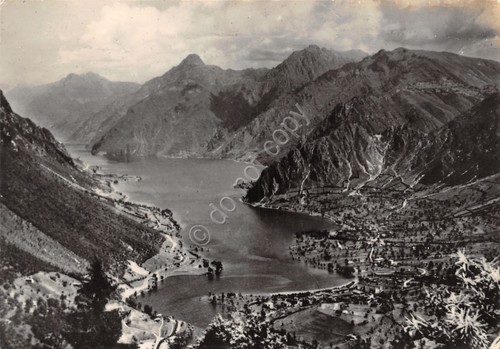 Cartolina Lago d'Idro panorama dall'alto 1962