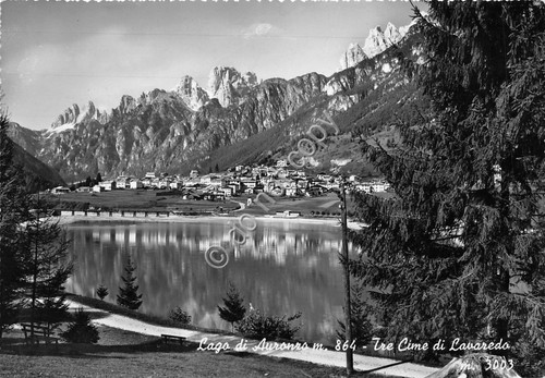 Cartolina Lago di Auronzo 1953