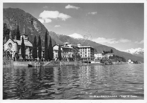 Cartolina Lago di Como Cadenabbia dal lago 1939 fotocartolina