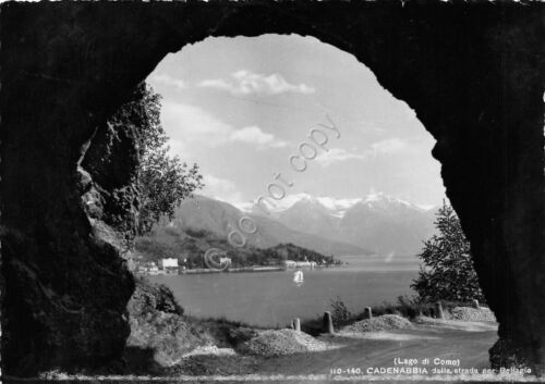 Cartolina Lago di Como Cadenabbia dalla strada per Bellagio 1953