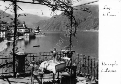 Cartolina Lago di Como Lezzeno panorama da terrazza 1958