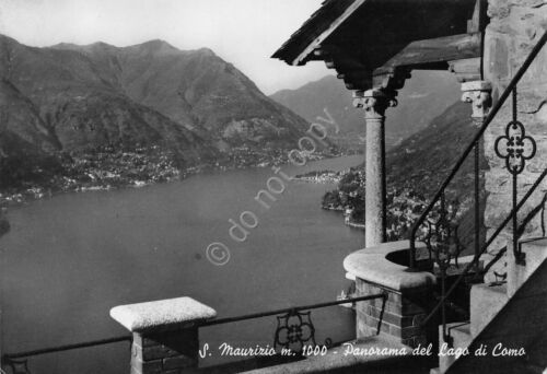 Cartolina Lago di Como San Maurizio panorama dall'alto 1959