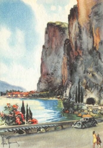 Cartolina Lago di Garda Campione del Garda Illustrata Raimondi