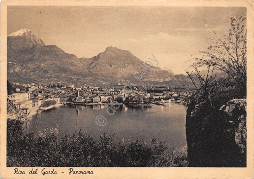 Cartolina Lago di Garda Riva del Garda panorama 1949