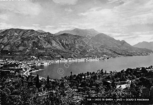 Cartolina Lago di Garda Salò golfo e panorama 1951