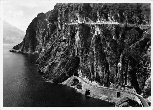 Cartolina Lago di Garda Strada Ponale 1951 (Trento)