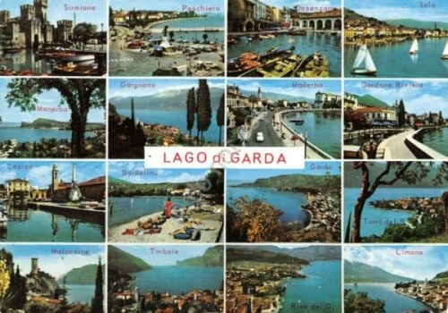 Cartolina Lago di Garda vedute varie località (Brescia)