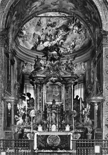 Cartolina Lago di Lugano Santuario della Caravina Interno