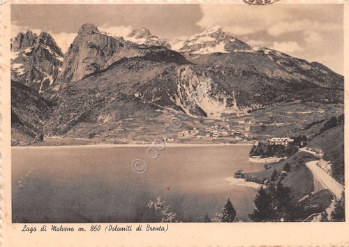 Cartolina Lago di Molveno Dolomiti di Brenta 1939