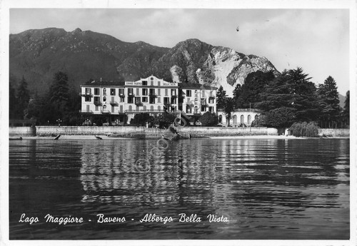 Cartolina lago Maggiore Baveno Albergo Bella Vista dal lago anni …