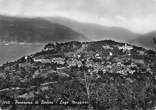 Cartolina Lago Maggiore Bedero panorama 1961