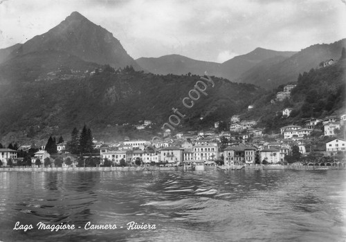 Cartolina Lago Maggiore Cannero riviera 1958