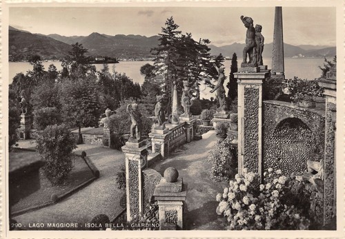 Cartolina Lago Maggiore Isola Bella il giardino