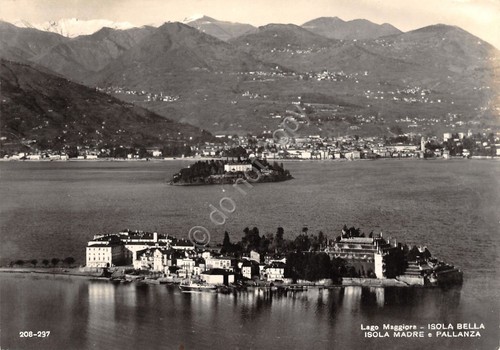 Cartolina lago Maggiore Isola Bella Isola Madre Pallanza panorama 1962