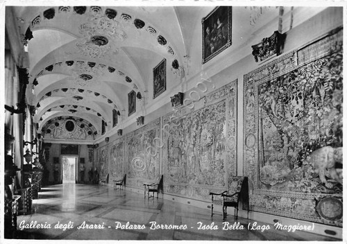 Cartolina lago Maggiore Isola Bella Palazzo Borromeo Galleria degli arazzi …