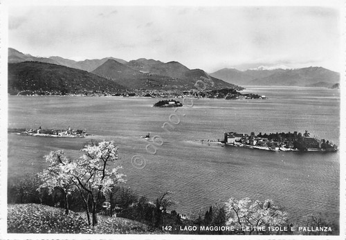 Cartolina Lago Maggiore le tre isole e Pallanza Fotocelere