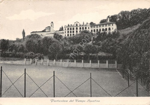 Cartolina Lago Maggiore Stresa Borromeo Collegio Rosmini campo sportivo