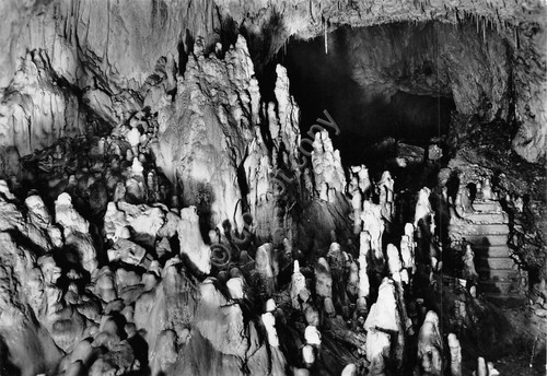 Cartolina Lama dei Peligni Grotta del Cavallone Sala Statue 1964