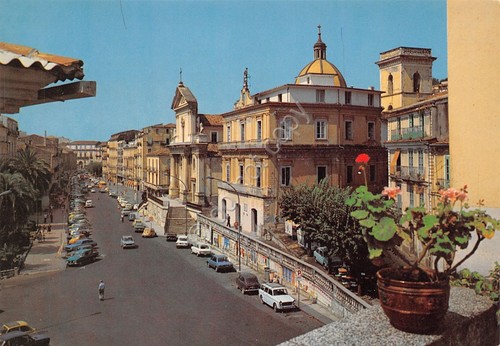Cartolina Lamezia Terme Corso Numistrano da terrazzo auto case anni …