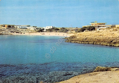 Cartolina Lampedusa Spiaggia Quitcia anni '80
