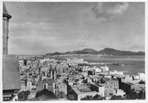 Cartolina Las Palmas Panorama 1929 Timbro Censura Militare