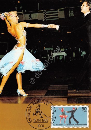 Cartolina Lateinamerikanische Tanze timbro filatelico 1983