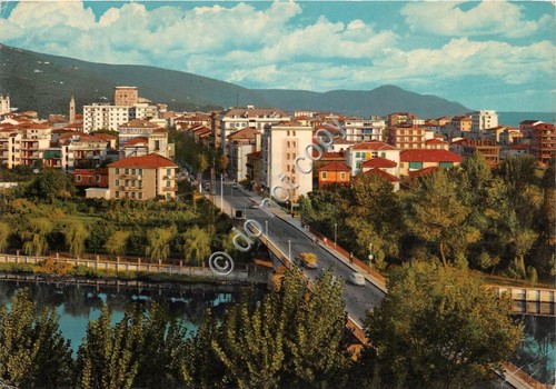 Cartolina Lavagna Panorama Fiume Entella