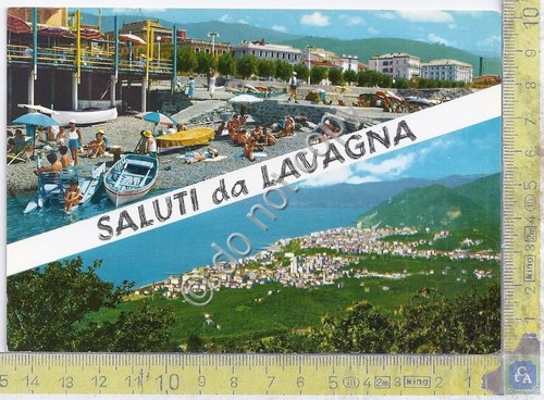 Cartolina Lavagna vedute varie barche - 1966 (Genova)