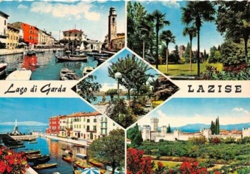 Cartolina Lazise Lago di Garda vedute (Brescia)