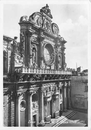 Cartolina Lecce Chiesa di Santa Croce