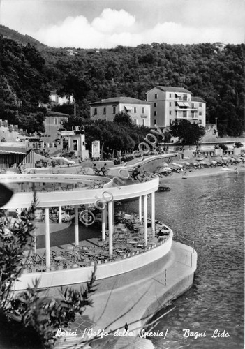 Cartolina Lerici Bagni Lido spiaggia