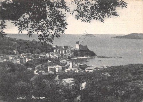 Cartolina Lerici La Spezia Panorama 1954