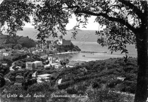 Cartolina Lerici Panorama 1954 Timbro Arruolamenti Volontari